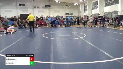 190-E Mats 15-18 10:30am lbs Round Of 16 - Landon Lazarek, NY vs Quentin Scott, WV