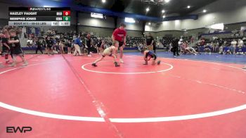 49-53 lbs Semifinal - Haizley Faught, Mighty Bluebirds vs Memphis Jones, North Desoto Wrestling Academy