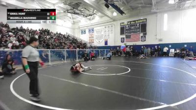 100 lbs Champ. Round 1 - Erika Hunt, San Clemente vs Miabella Madueno, South Hills