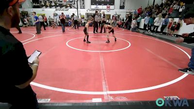 49 lbs Semifinal - Jaxon Gibbons, Skiatook Youth Wrestling 2022-23 vs Brixon Beach, Coweta Tiger Wrestling