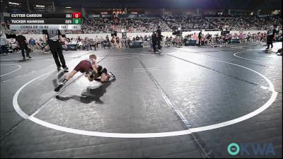 46 lbs Consi Of 16 #2 - Cutter Carson, Salina Wrestling Club vs Tucker Hawkins, Eufaula Ironheads Wrestling Club
