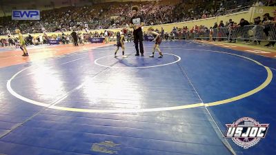 46 lbs Quarterfinal - Brooks Wood, Husky Wrestling Club vs Boomer Clinkenbeard, Comanche Takedown Club