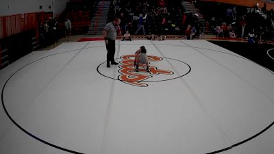 6U - 45 lbs Champ. Round 1 - Carson Himes, Southmoreland vs Lincoln Huber, Mat Hogs Wrestling Club