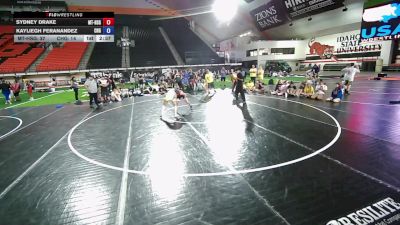 115 lbs Sydney Drake, Montana HS Girls vs Kayliegh Feranandez, California HS Girls