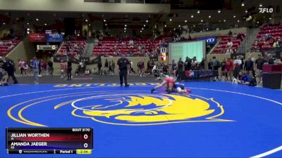 130 lbs Semifinal - Jillian Worthen, IA vs Amanda Jaeger, KS