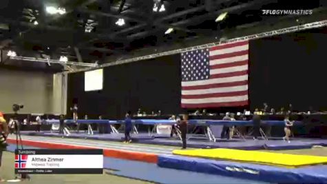 Althea Zinmer - Tumbling, Midwest Training - 2021 USA Gymnastics Championships