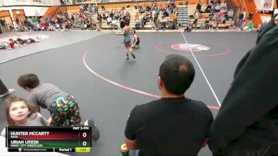 56-59 lbs Cons. Semi - Hunter McCarty, Peak vs Uriah Uresk, Windy City Wrestlers