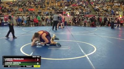 192 lbs Quarterfinal - Landon Froehlich, Jv Warriors vs Carson Gedeon, Logan High Wrestling