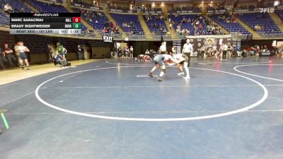 157 lbs Quarterfinal - Marc Saracinaj, Dallas vs Brady Rightweiser, Burgettstown