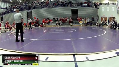 132 lbs 2nd Wrestleback (8 Team) - Caleb Schaefer, Evansville Mater Dei vs Anthony Zuranski, Avon