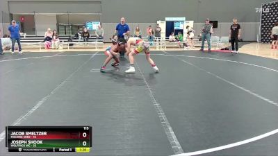 115 lbs Round 6 (10 Team) - Jacob Smeltzer, Machine Shed vs Joseph Shook, Wolfpack WC