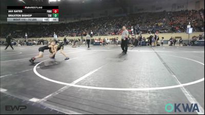 70 lbs 7th Place - Jax Gates, Ponca City Wildcat Wrestling vs Braxton Bishop, Tiger Trained Wrestling