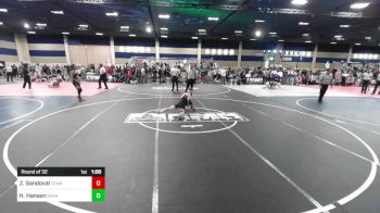 102 lbs Round Of 32 - Zeke Sandoval, Team So-Cal WC vs Halen Hanson, Scrap Yard Garage