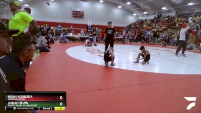 58-61 lbs Round 3 - Noah Aguilera, Junior Bulldogs vs Josiah Shaw, Platte Valley Jr. Wrestling