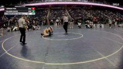 2A 132 lbs 3rd Place Match - Bladen Davis, South Lenoir High School vs Adrian Fox, Chase