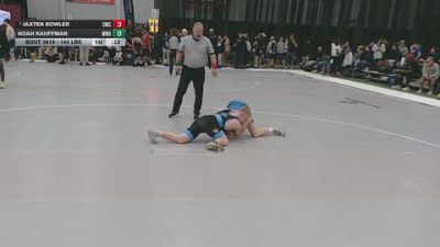 144 lbs Cons. Semis - Jaxten Bowler, Champions Wrestling Club vs Noah Kauffman, Moen Wrestling Academy