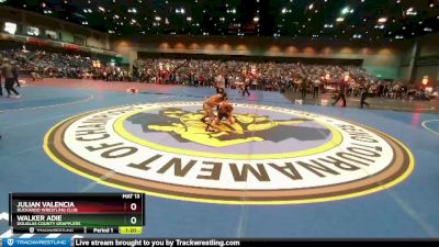 107-117 lbs Round 1 - Walker Adie, Douglas County Grapplers vs Julian Valencia, Buckaroo Wrestling Club