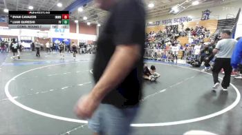 132 lbs Cons. Round 7 - Liam Qureshi, Fountain Valley vs Evan Cavazos, Immanuel