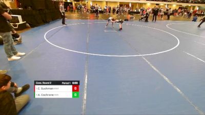 Boys 3rd-4th Grade - 63 Cons. Round 2 - Axell Cochrane, Sebolt Wrestling Academy vs Connor Suchman, Moen Wrestling Academy