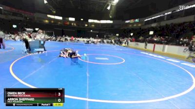 126 lbs Cons. Round 2 - Arron Sheppard, Mica Mountain vs Owen Beck, Gila Ridge High School