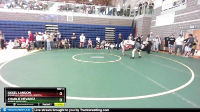 132/138 Quarterfinal - Axxel Landon, Bonneville High School Wrestli vs Charlie Nevarez, Weiser Wrestling