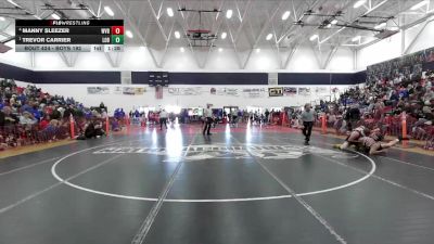 Boys 192 lbs Semifinal - Trevor Carrier, Live Oak Boys vs Manny Sleezer, West Valley Boys