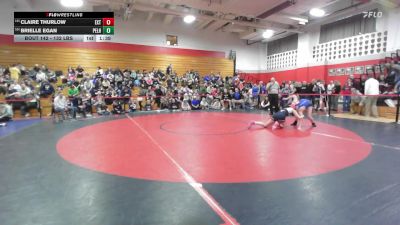 132 lbs Quarterfinal - Claire Thurlow, Exeter vs Brielle Egan, Pelham