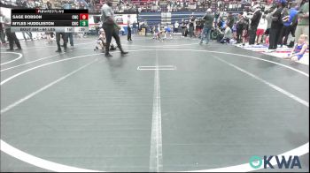 64 lbs Round Of 16 - Sage Robson, CacheWrestlingClub vs Myles Huddleston, Chickasha Youth Wrestling