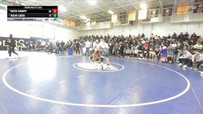 165 lbs Champ. Round 1 - Julio Leija, Trabuco Hills vs Seth Parry, Newport Harbor