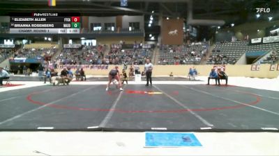 152 lbs Champ. Round 1 - Elizabeth Allen, Fort Campbell vs Brianna Rosenberg, Mason County