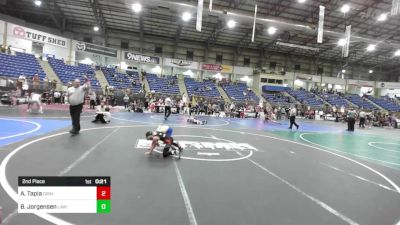 58 lbs 2nd Place - Andres Tapia, Grindhouse WC vs Ben Jorgensen, LAW Wrestling