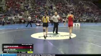 115 lbs 5th Place Match - Emersyn Schwab, Lisbon vs Shelby Miller, Ellendale/Edgeley/Kulm