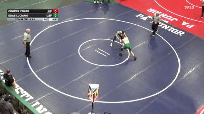 117 lbs Consi Of 16 #1 - Cooper Yanak, Jefferson Morgan vs Elias Luciano, Lampeter-Strasburg