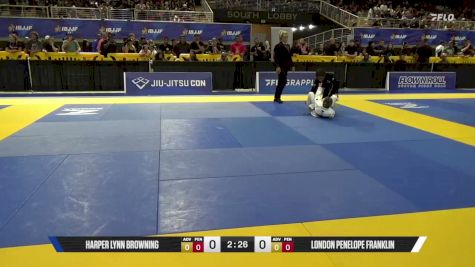 London Penelope Franklin vs Harper Lynn Browning 2026 Pan Kids Jiu-Jitsu IBJJF Championship