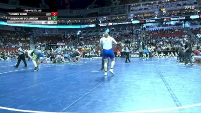 1A-285 lbs Champ. Round 2 - Brennan Bollinger, North Union vs Henry Lund, AHSTW