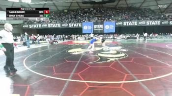 Girls 1B/2B/1A 145 Quarterfinal - Kaylie Baker, South Whidbey (Girls) vs Emily Shiles, Tonasket (Girls)