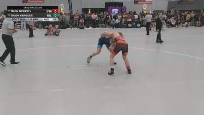 113 lbs Cons. Rd Of 32 - Truin Meneely, Black Fox Wrestling Academy vs Brady Knadler, NB Elite