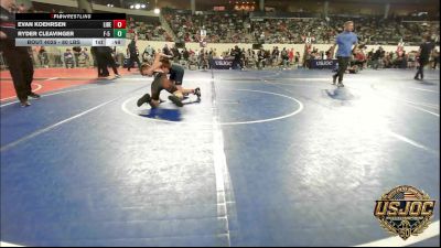 80 lbs Round Of 16 - Evan Koehrsen, Liberty Warrior Wrestling Club vs Ryder Cleavinger, F-5 Grappling