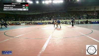 140 lbs Round Of 16 - Kaydence Lolar, Duncan Lady Demons vs Brinley Clay, Southmoore SaberCats Wrestling