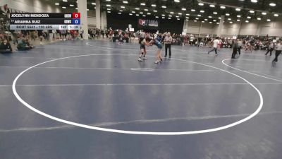 130 lbs Quarters - Arianna Ruiz, Golden Bears Wrestling Club vs Jocelynn Mendoza, Gilroy High School Wrestling