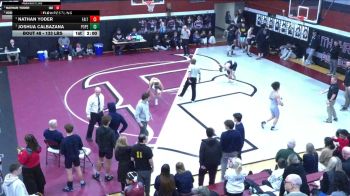 133 lbs Final - Nathan Yoder, Faith Christian Academy vs Joshua Calbazana, Pope John Paul II