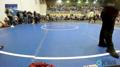 52 lbs Rr Rnd 1 - Obadiah Boyd, Harrah Little League Wrestling vs Landon Sanders, Miami