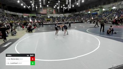 115 lbs Consi Of 16 #2 - Alijah Melendez, Severance MS vs Landon Lockhart, West Grand