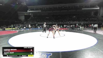 120 lbs Cons. Round 1 - Olivia Hunt, Tokay vs Justice Brown, Union Mine