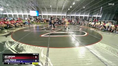 132 lbs Quarters & 1st Wb (16 Team) - Jet Brown, Missouri vs Luke Prince, Oklahoma Outlaws Blue