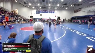 63 lbs Quarterfinal - Dawson Jackson, Eastside United vs Wade Phillips, Camel Kids Wrestling