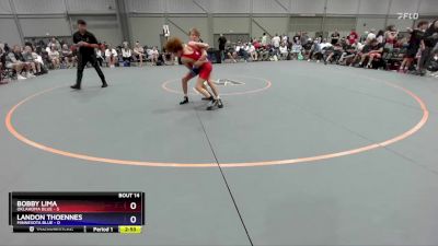 100 lbs Placement Matches (8 Team) - Bobby Lima, Oklahoma Blue vs Landon Thoennes, Minnesota Blue