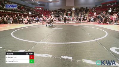 96 lbs Quarterfinal - Armond Goree, Raw Wrestling Club vs Bentyn Snead, Barnsdall Youth Wrestling