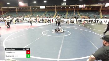 61 lbs Quarterfinal - Jaysten Wolfe, Team Oklahoma vs Xzavier Jaramillo, NM Beast