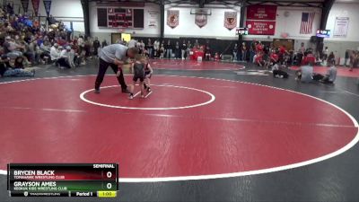 Semifinal - Brycen Black, Tomahawk Wrestling Club vs Grayson Ames, Keokuk Kids Wrestling Club